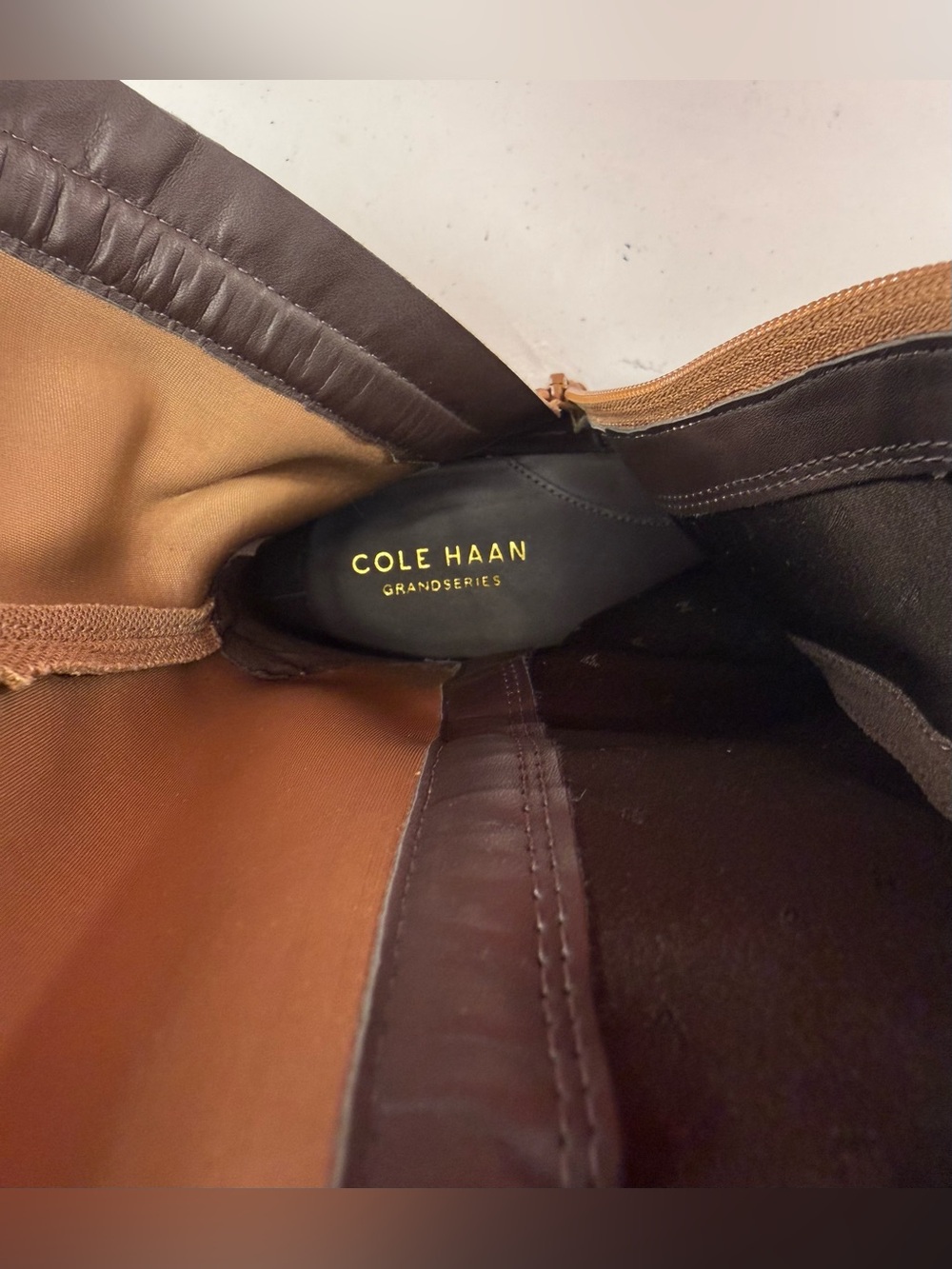 Cole Haan Isabelle Tall Suede Over-the-Knee Boots in Chestnut size 7 - Picture 11 of 12